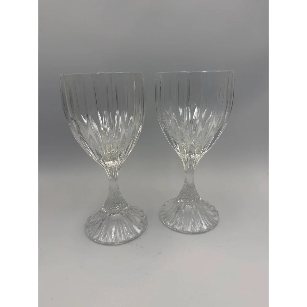 Mikasa Park Lane Crystal Wine Goblets Set of 2- 6.25 inch‎